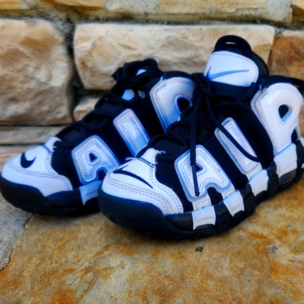 Nike Air More Uptempo, Size 12c, Black & White